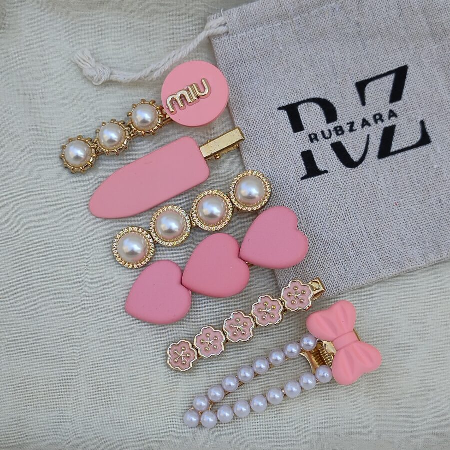 Pink Hair Clip Combo - RubZara